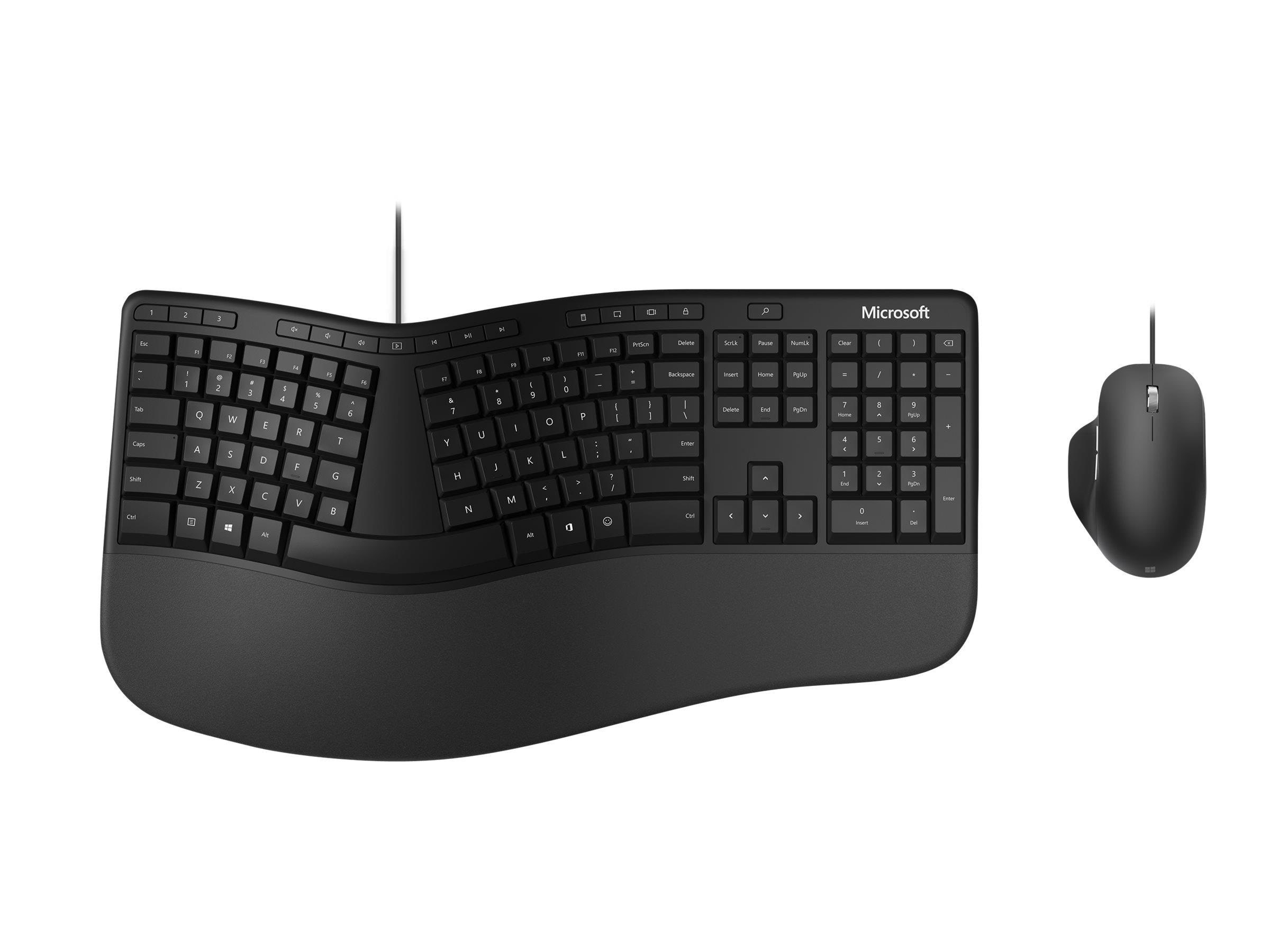 Microsoft Ergonomic Desktop for Business - Tastatur & Mus sæt - Nordisk - Sort Tastatur RJY-00009