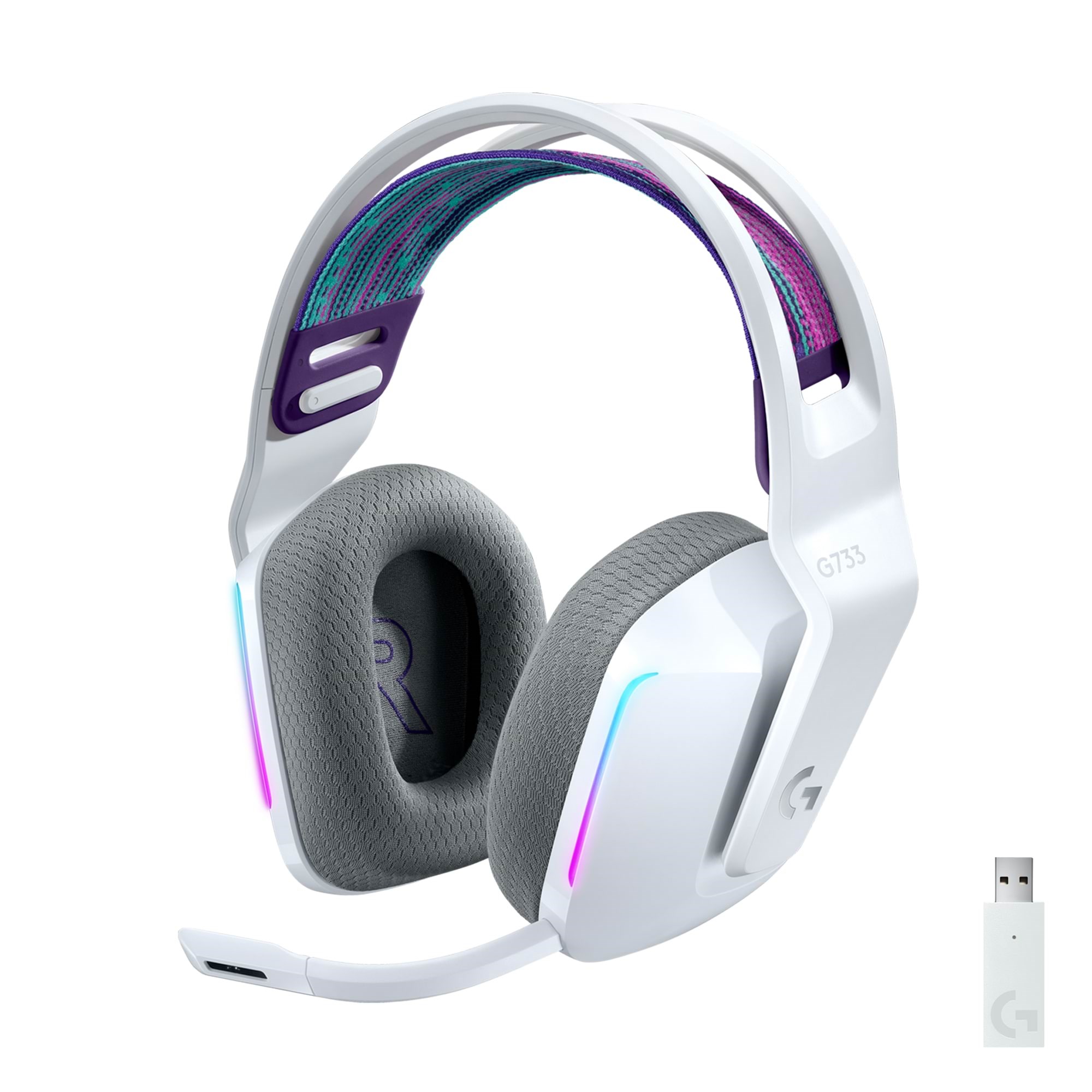 Logitech G733 LIGHTSPEED - White Hovedtelefoner Og Headset Hvid 981-000883