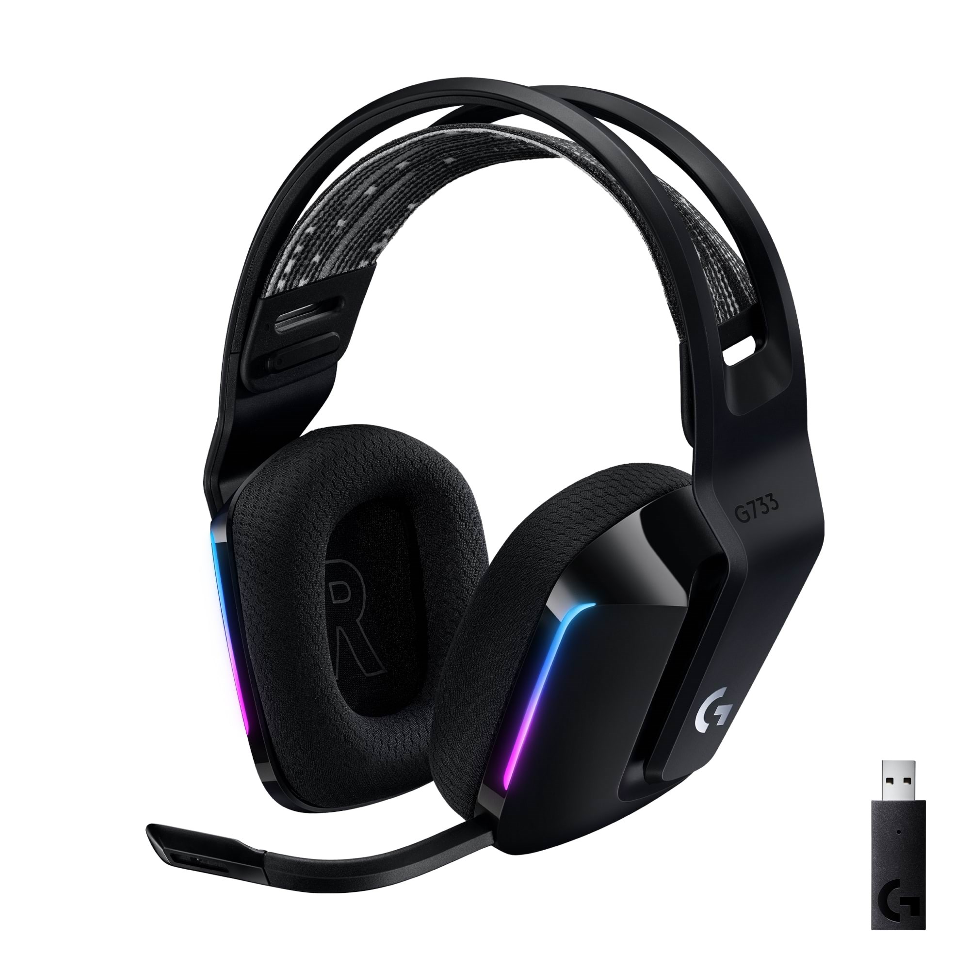 Logitech G733 LIGHTSPEED - Black Hovedtelefoner Og Headset Sort 981-000864