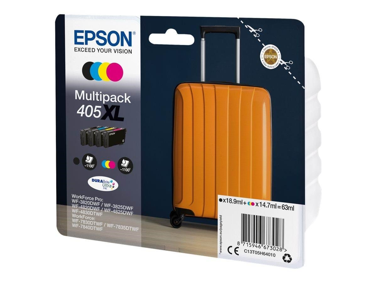 Epson 405XL Multipack - 4-pack - XL - black yellow cyan magenta - original - ink cartridge Printerpatron Og Toner 4 farver C13T05H64010
