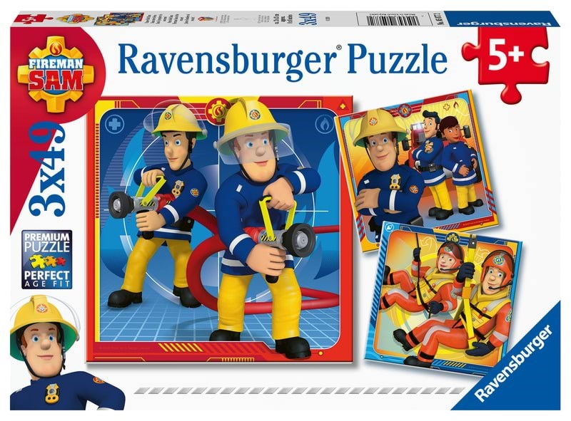 Ravensburger Fireman Sam To The Rescue! 3x49p