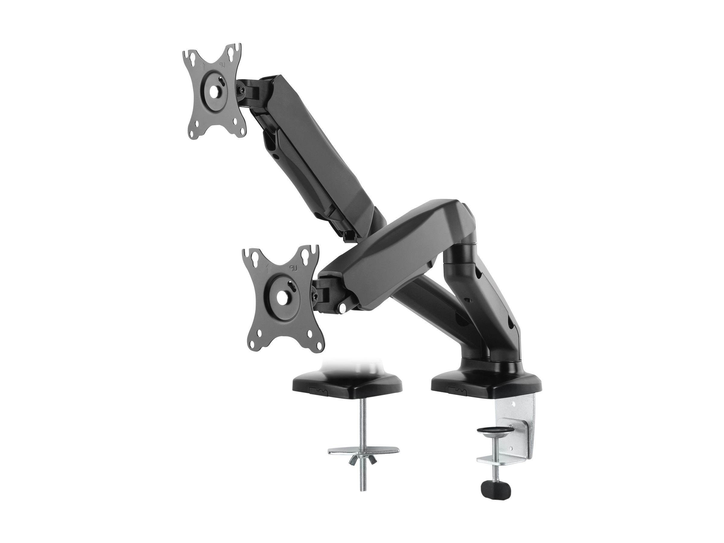 Deltaco dobbelt skrivebordsbeslag m. gasfjeder 13-32" Skærmholder ARM-1300