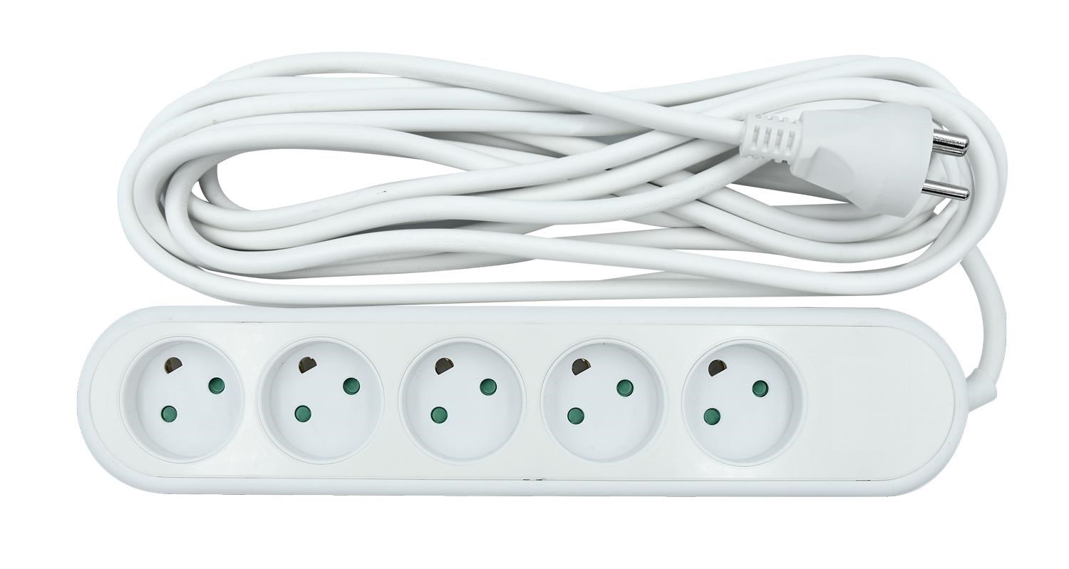 Nordic Quality Power 5-way socket grounded (D) 5m Strømforsyning - ATX - 80 Plus