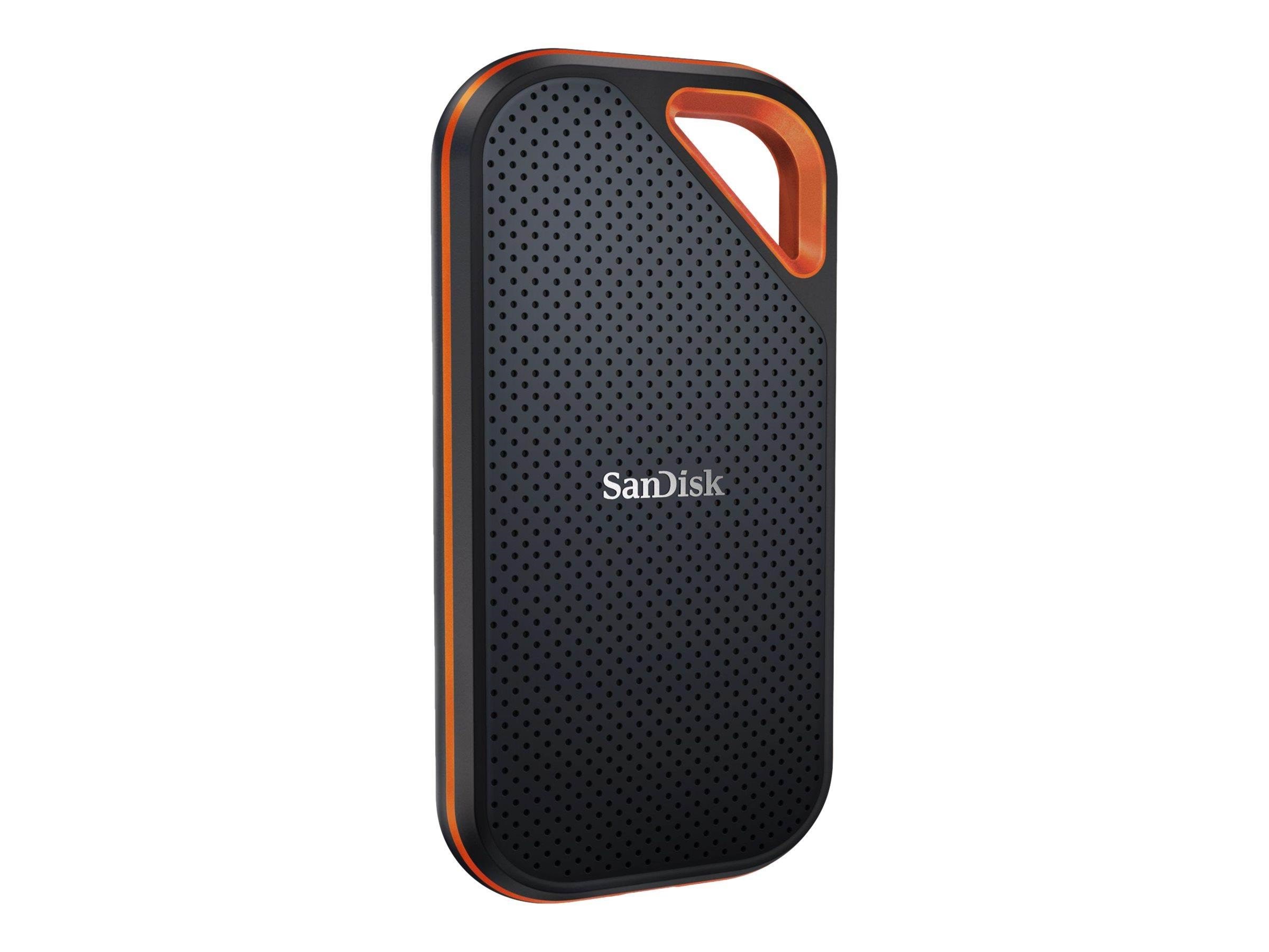 SANDISK Extreme PRO Portable V2 SSD - 2TB - Sort - Ekstern SSD - USB 3.2 Gen 2x2 Ssd Harddisk SDSSDE81-2T00-G25