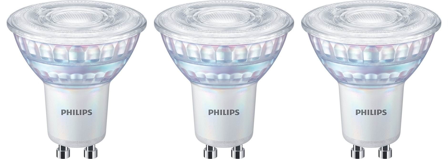 Philips LED pære Spot 3,8W/922-927 (50W) 36° WarmGlow Dæmpbar 3-pak GU10 Lyskilde 929002065756