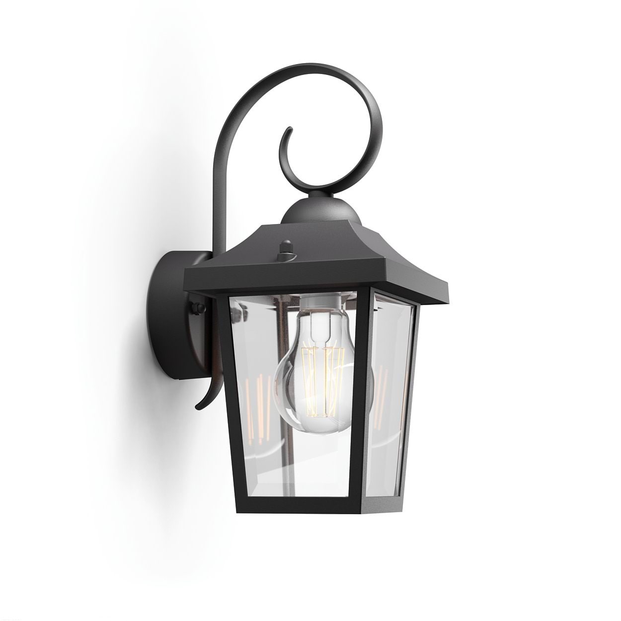 Philips Buzzard udendørs væglampe, sort Lampe 915005309001