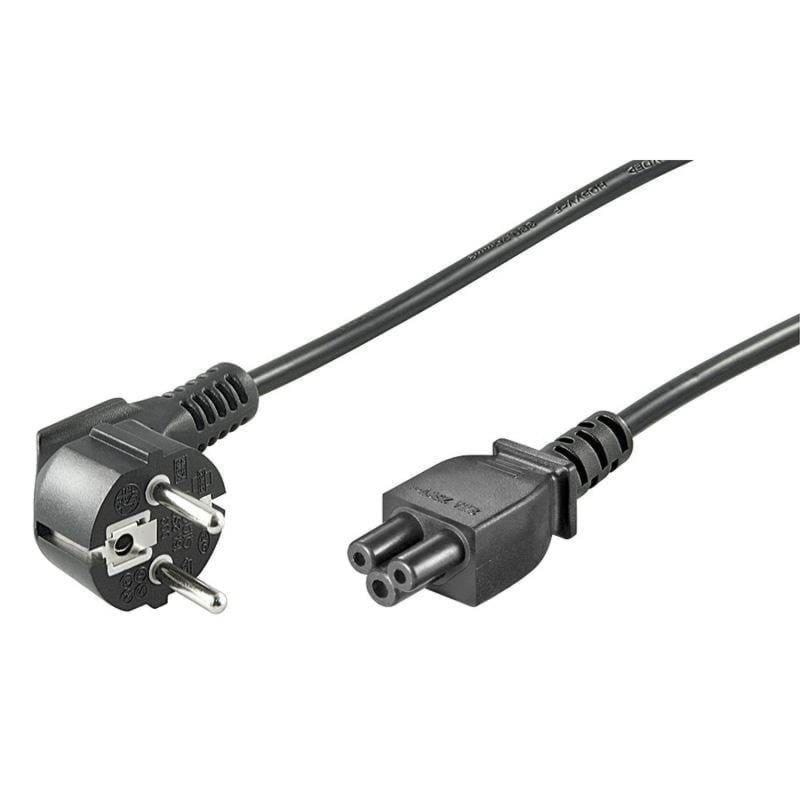 Pro Strømkabel C5 (Mickey Mouse) - Sort - 90° - 3m Strømkabel PC-C5B-3M-B