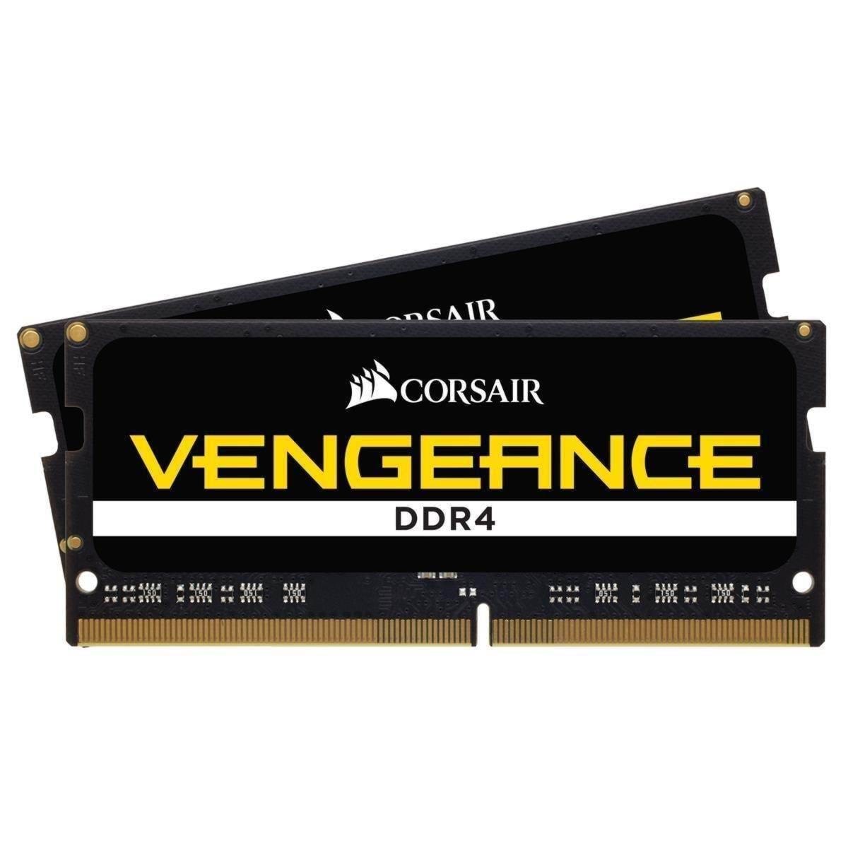 Corsair Vengeance SODIMM DDR4-3200 - 16GB - CL22 - Dual Channel (2 pcs) - Sort Ram CMSX16GX4M2A3200C22