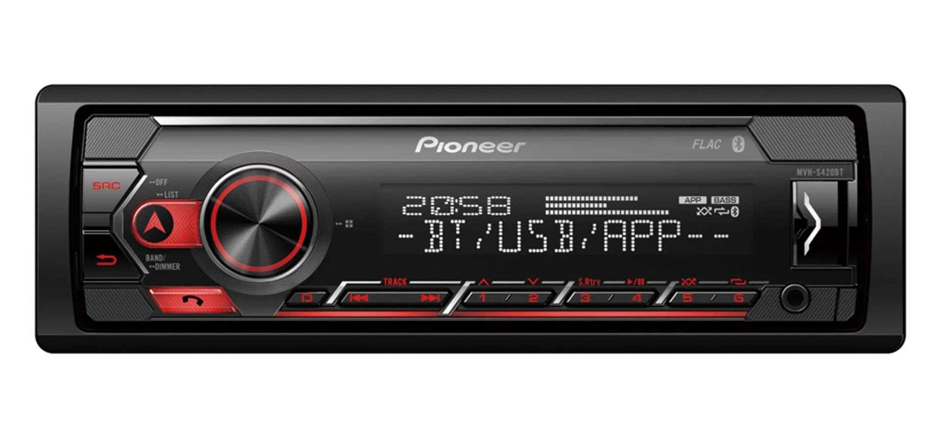 Pioneer MVH-S420BT bilstereo - 1-DIN - Bluetooth - USB - 4 x 50 W - Bilradio