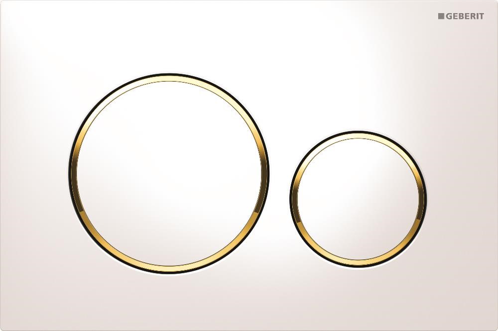 Geberit Betjeningsplade geberit sigma 20 hvid guld hvid Installationssystem 115.882.KK.1