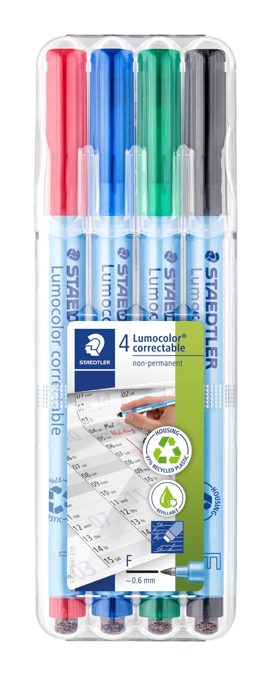 Stædtler Lumocolor Correctable F. 4 ass/boks Tegneværktøj 305F WP4-1