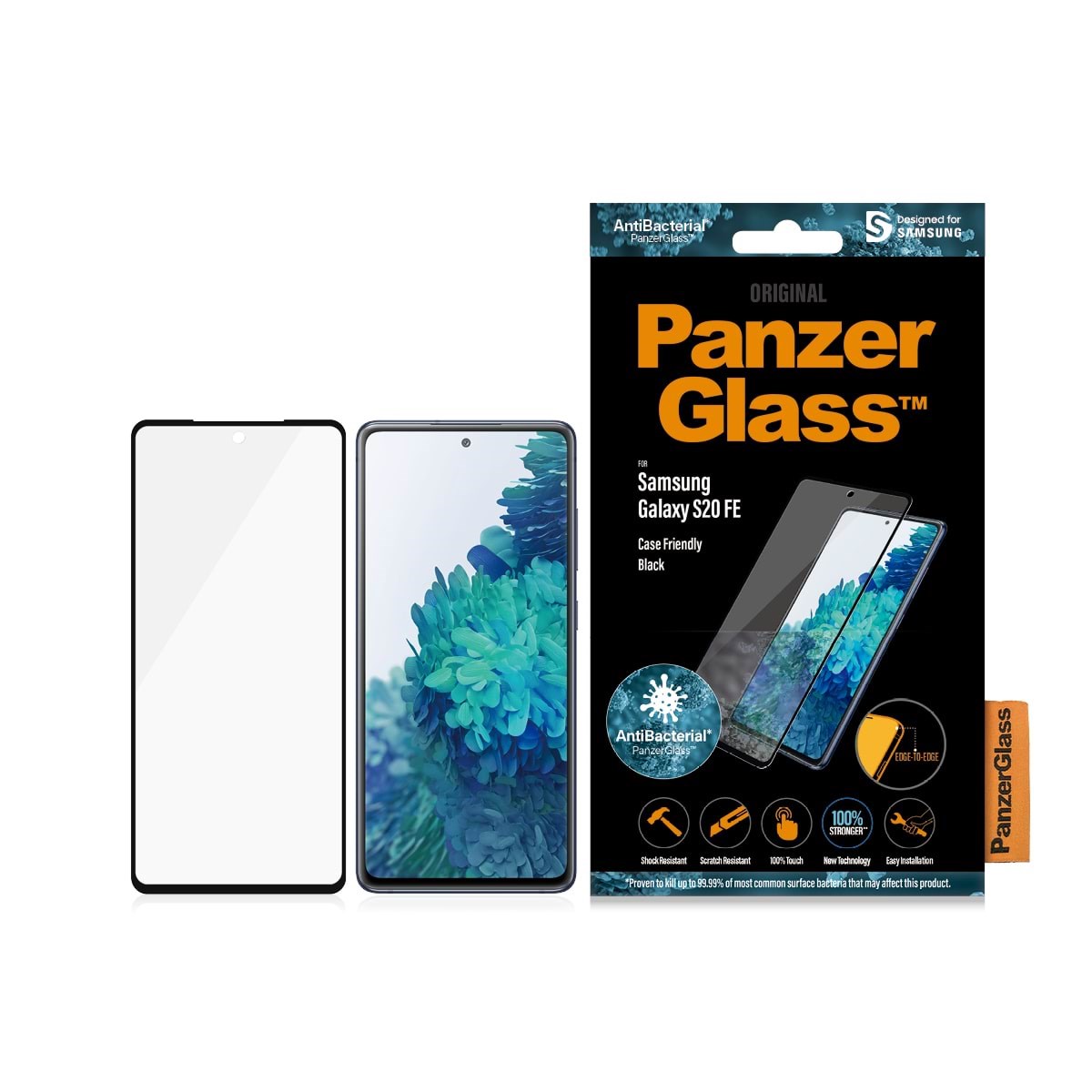 PanzerGlass Screen Protector Samsung Galaxy S20 FE Beskyttelsesglas PANZER7243