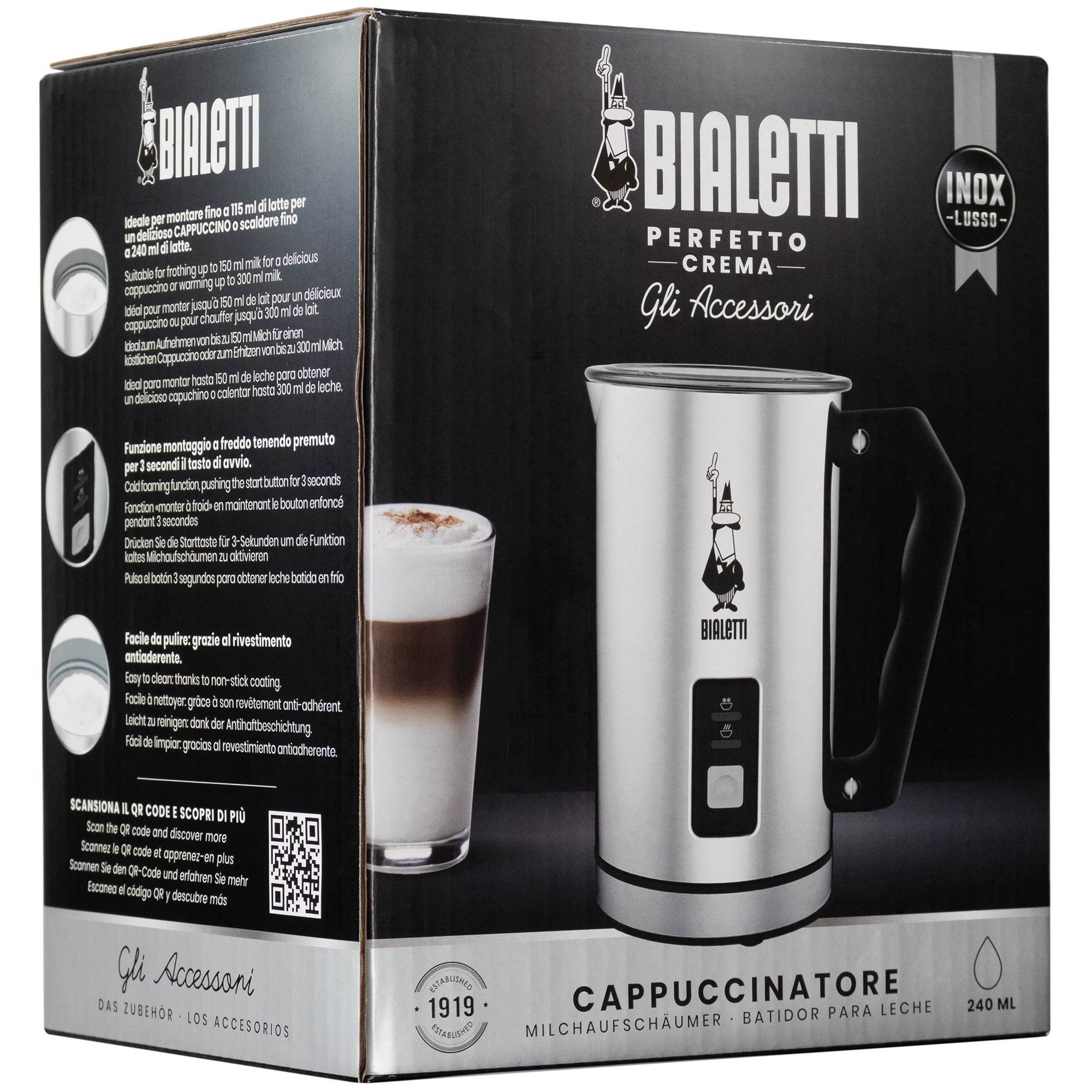 Bialetti Soft Cream 115/240ml Kaffemaskine Sølv 4430