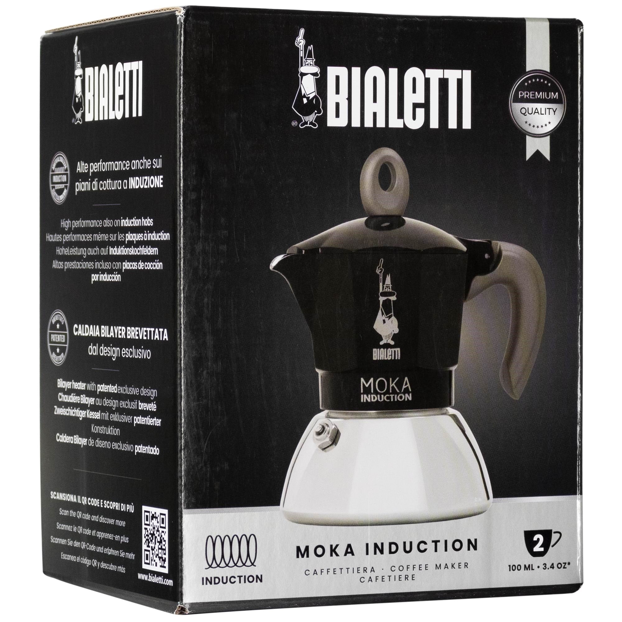 Bialetti Moka Induction 2.0 - 2 cups Kaffemaskine Sort 6932