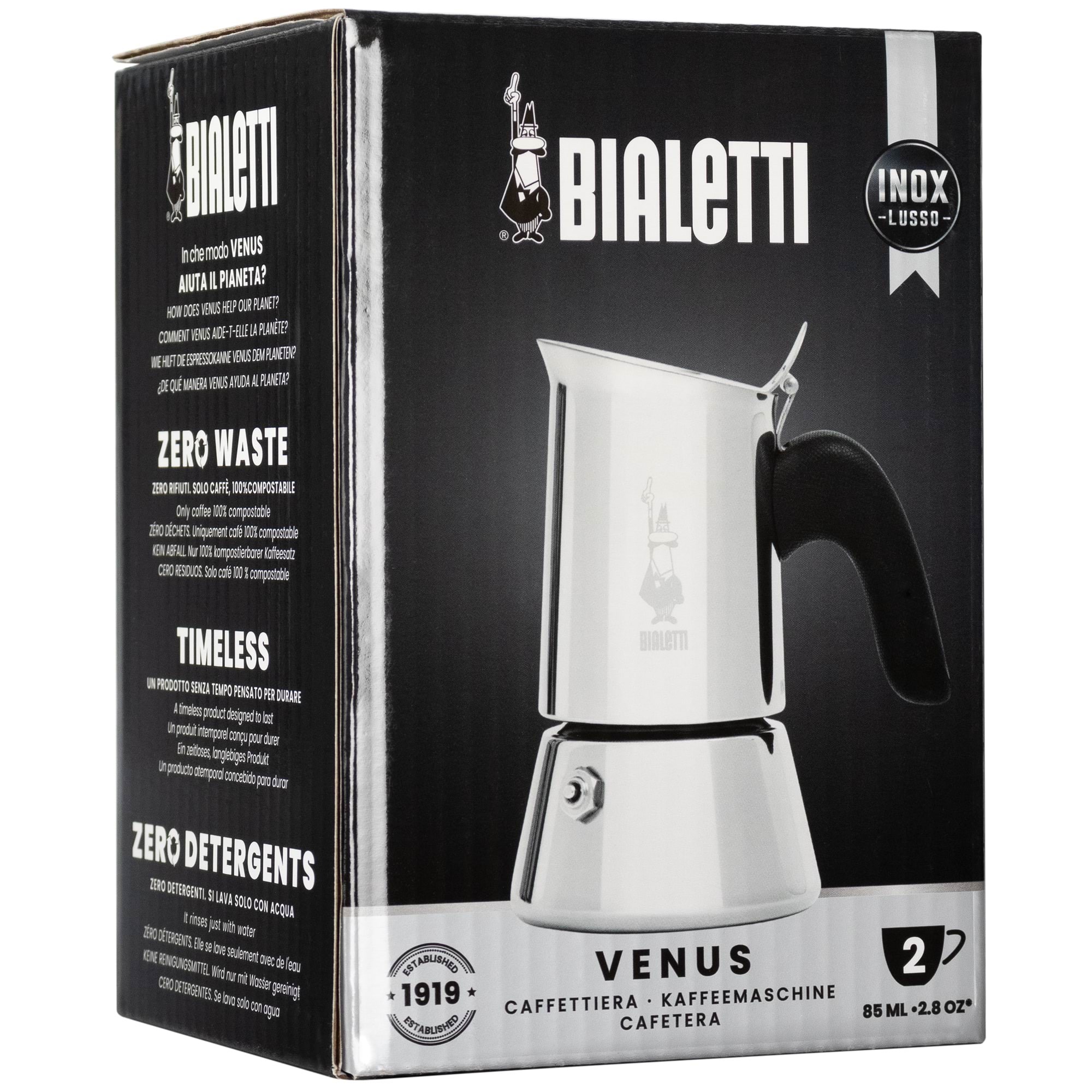 Bialetti Venus 2.0 - 2 cups Kaffemaskine Sølv 8006363028875