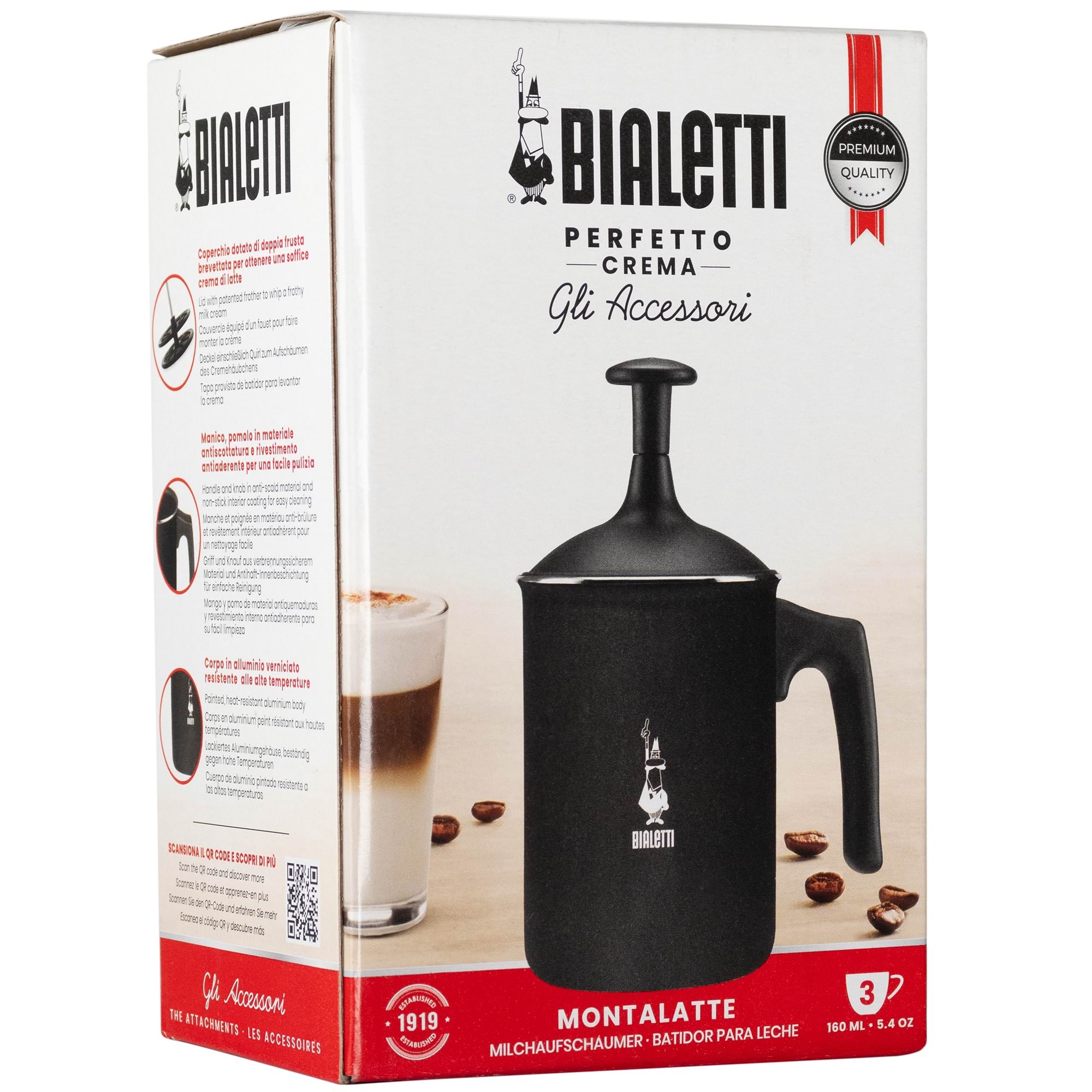 Bialetti Tuttocrema 3 cups Kaffemaskine Sort 8002617957205
