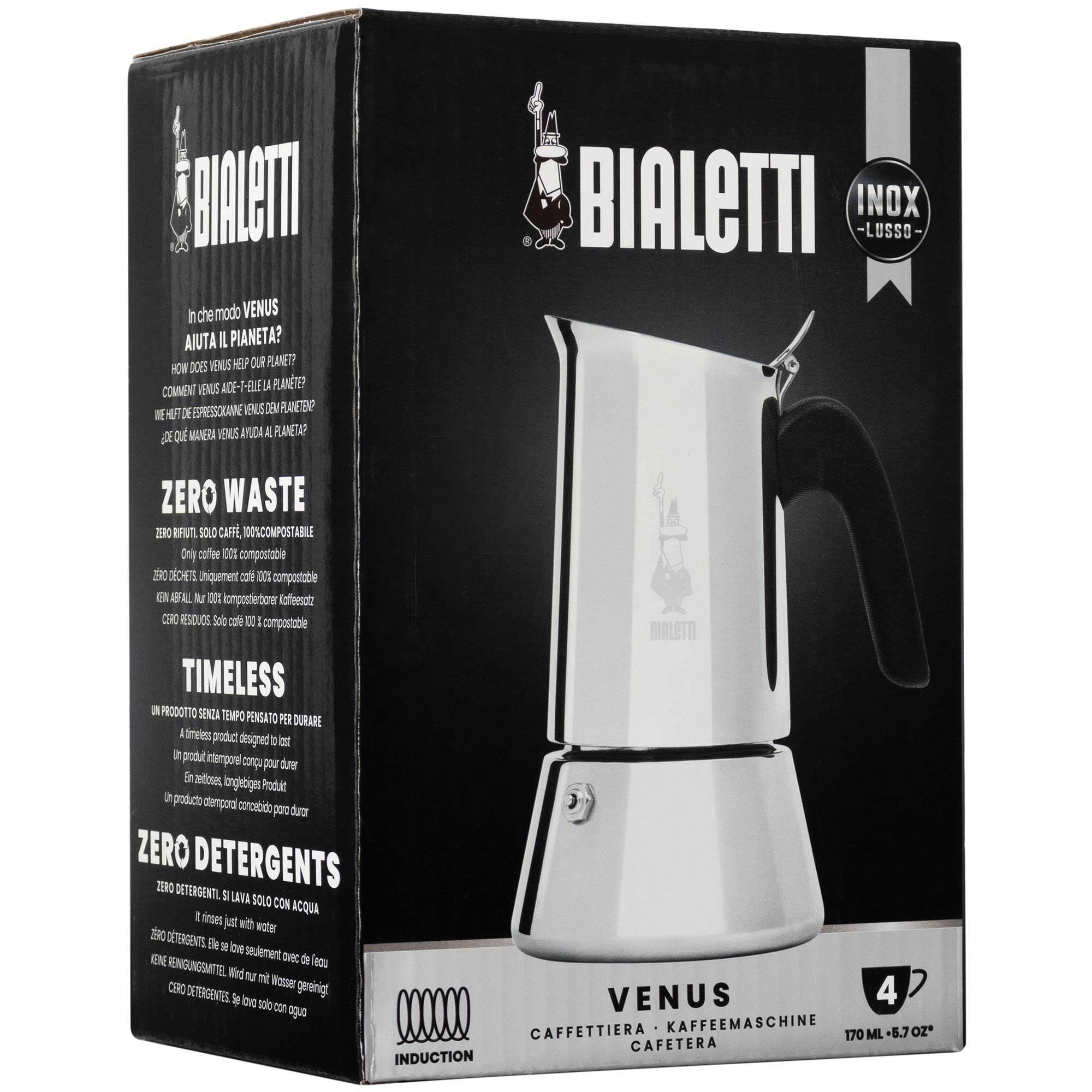 Bialetti Venus Induction 2.0 - 4 cups Kaffemaskine Sølv 8006363028899