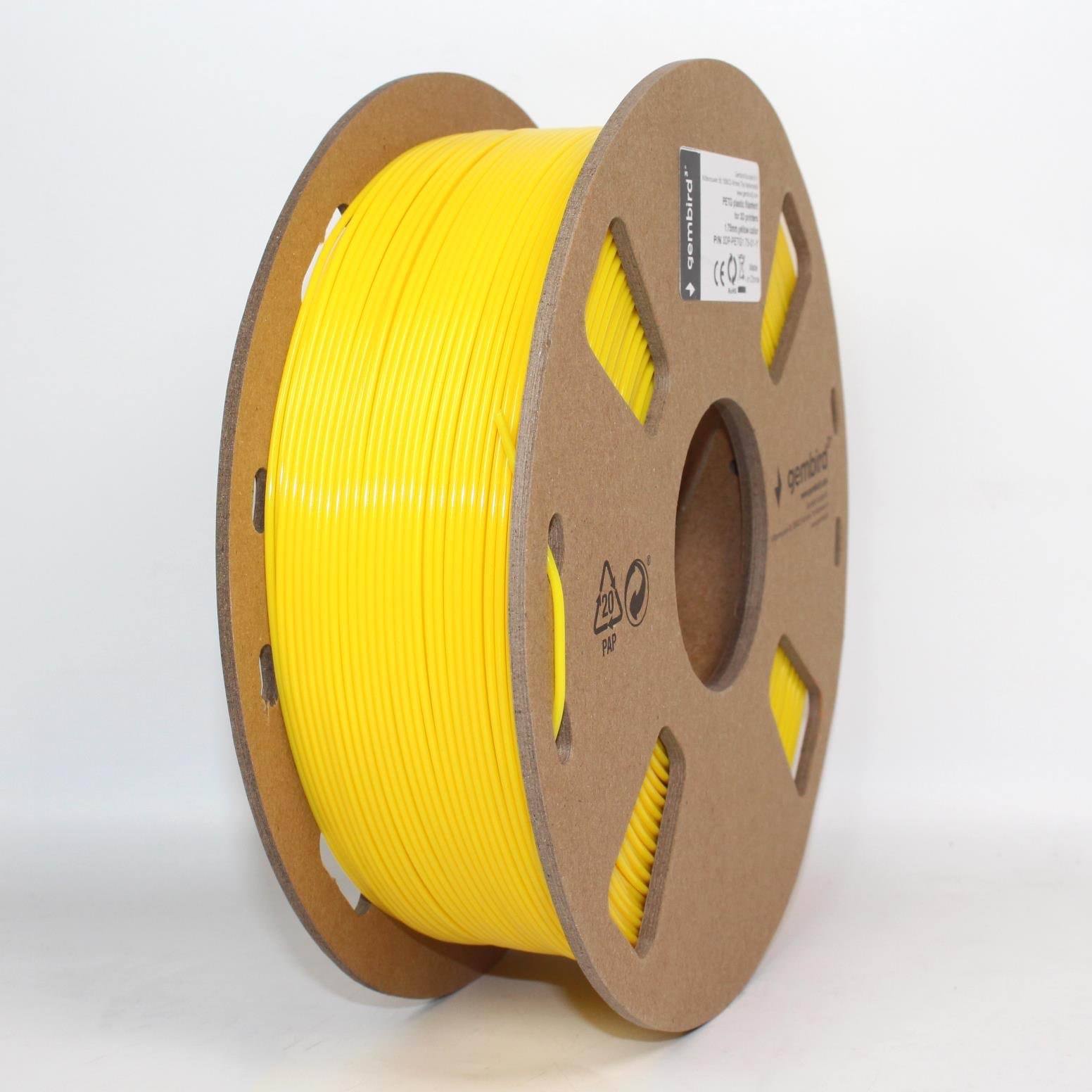 Gembird PETG (PET, PETT) filament - Gul - 1.75mm ø - 1 kg