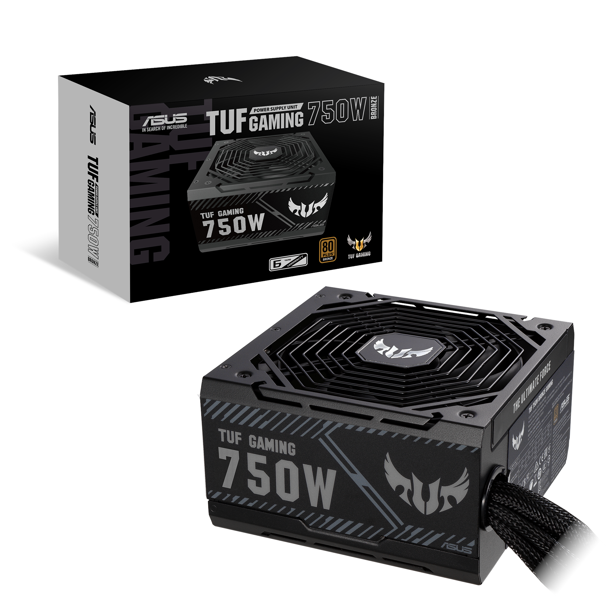 ASUS TUF GAMING 750B Strømforsyning - 750 Watt - 135 mm - ATX - 80 Plus Bronze certified