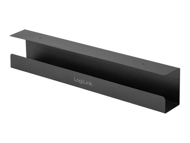 LogiLink Cable management tray - installed below desk Kabel Organisering Sort KAB0070