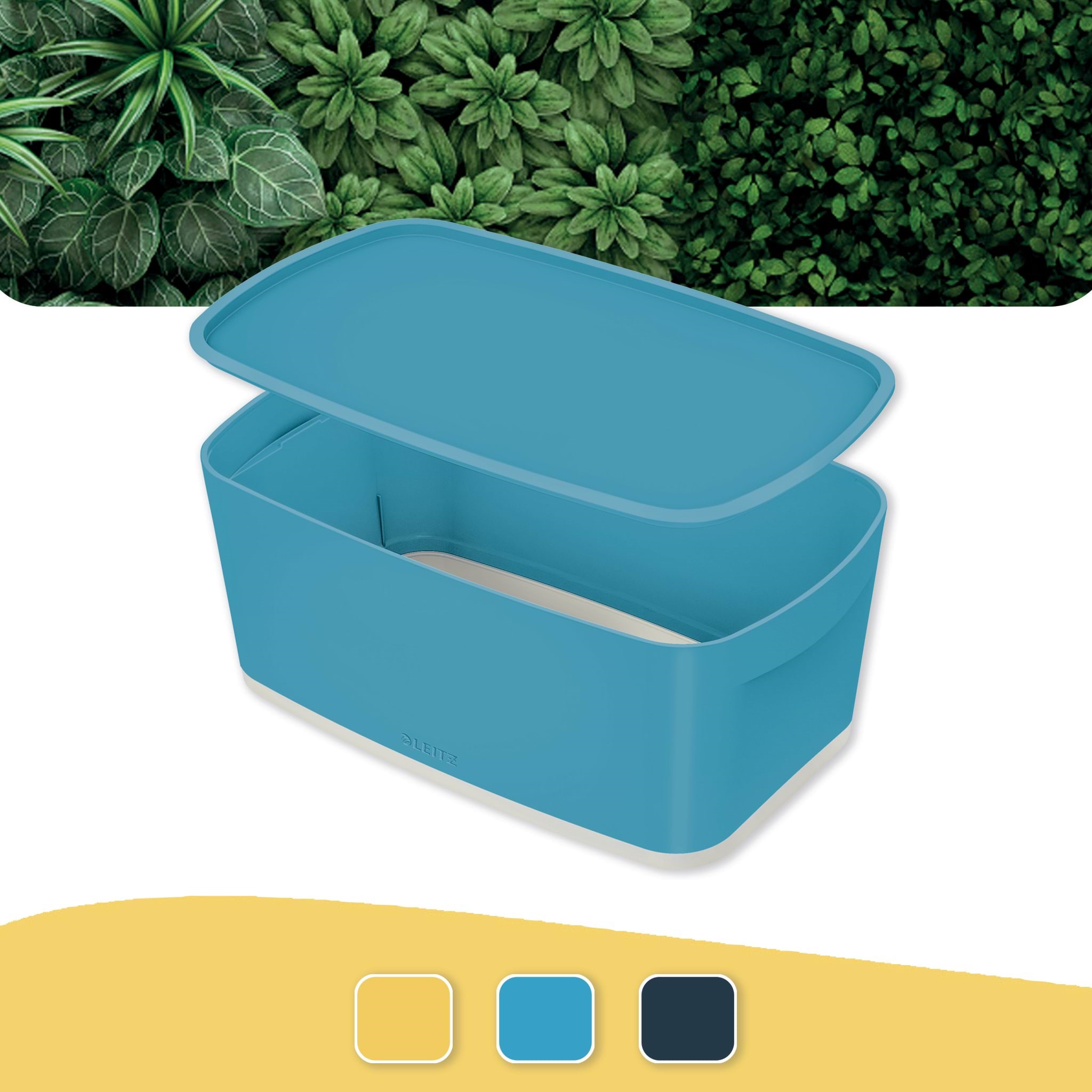 Leitz Opbevaringsboks MyBox Cosy Small med låg Rolig blå Opbevaringskasse 52630061
