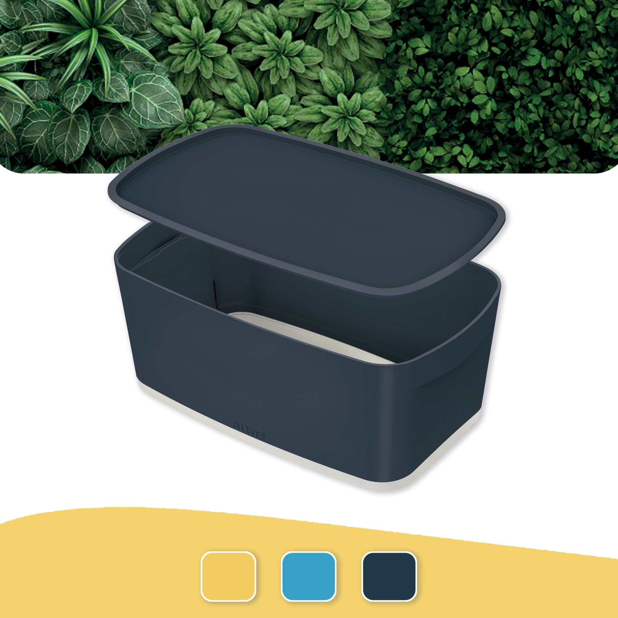 Leitz Opbevaringsboks MyBox Cosy Small med låg Fløjlsgrå Opbevaringskasse 52630089