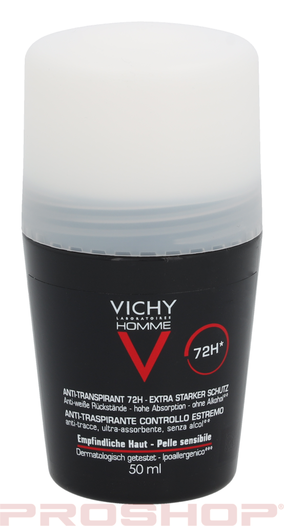 Vichy Homme Roll-On Deodorant Sensitive Skin 72H - 50 ml Parfume 3337871320362