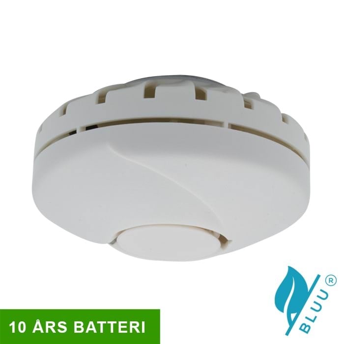 Foss Europe Life Bluu Circle 10+ røgalarm, batteri, hvid Sikkerhed 100250