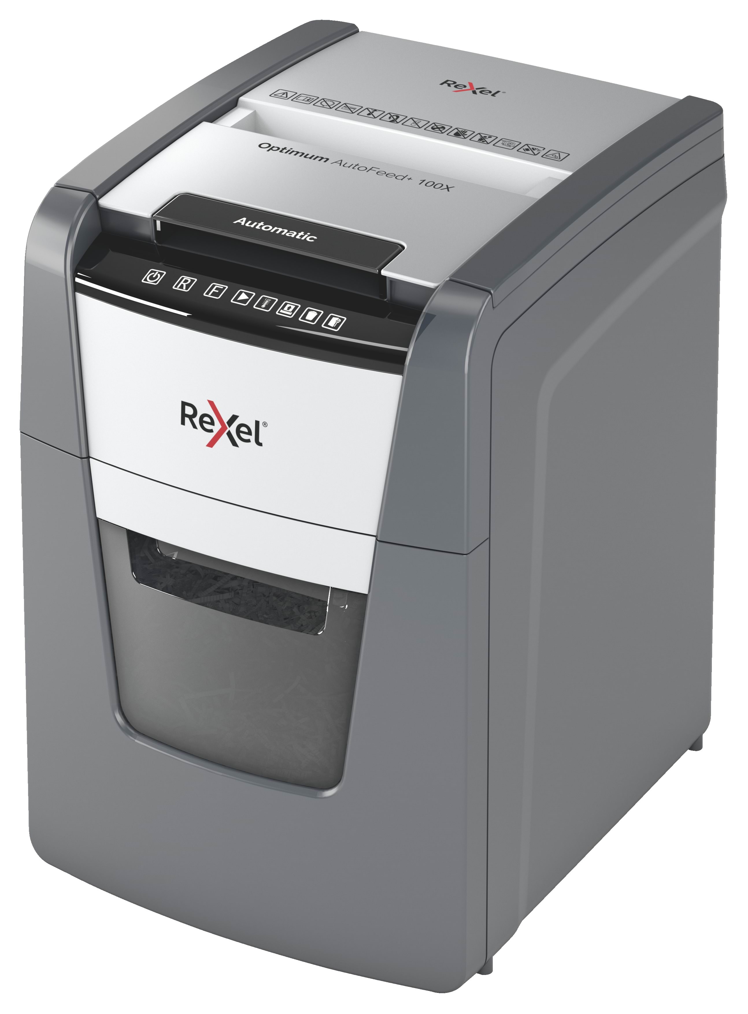Rexel Makulator Optimum AutoFeed+ 100X krydsmakulering, 4x28mm P4, 100 ark Makulator 2020100XEU