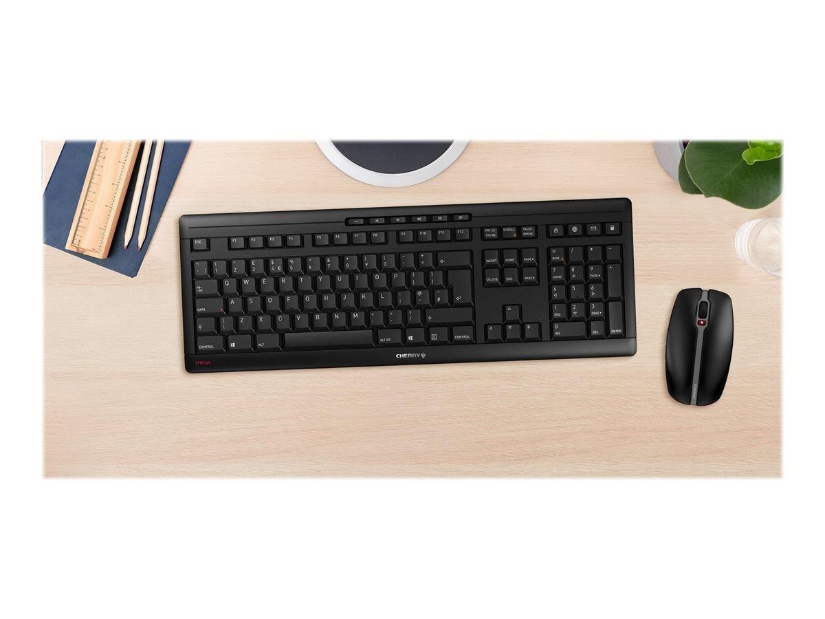 Cherry STREAM DESKTOP - Tastatur & Mus sæt - Nordisk - Sort Tastatur JD-8500PN-2