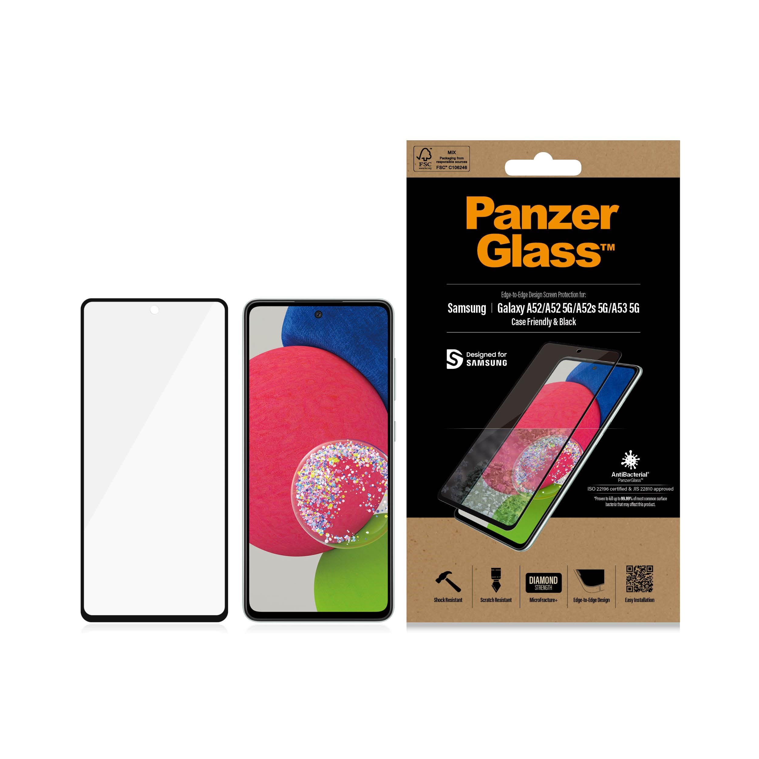 PanzerGlass Screen Protector Samsung Galaxy A52 | A52 5G | A52s 5G | A53 5G