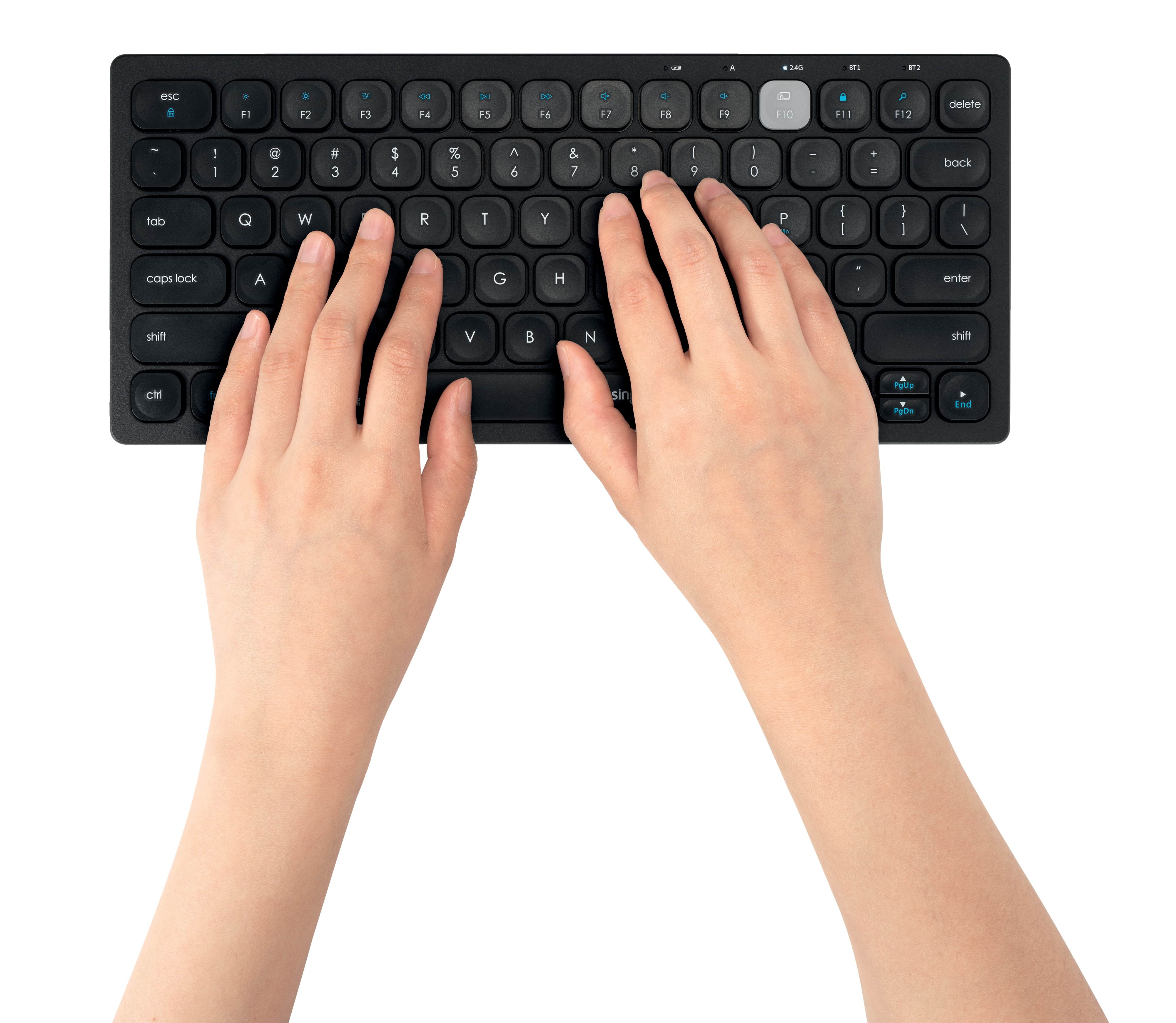 Kensington Dual trådløst Compact tastatur - nordisk layout - Tastatur - Nordisk - Sort Tastatur K75502PN
