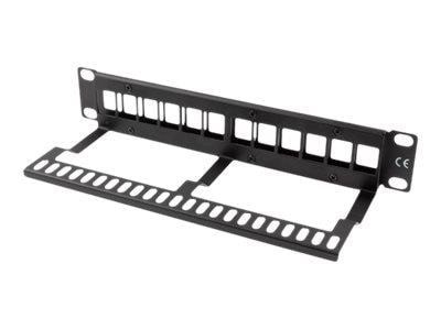 Lanberg PPKS-9112-B Patch Panel Blank 12-Port 1U with Organizer for Keystone Modules Black Netværkstilbehør