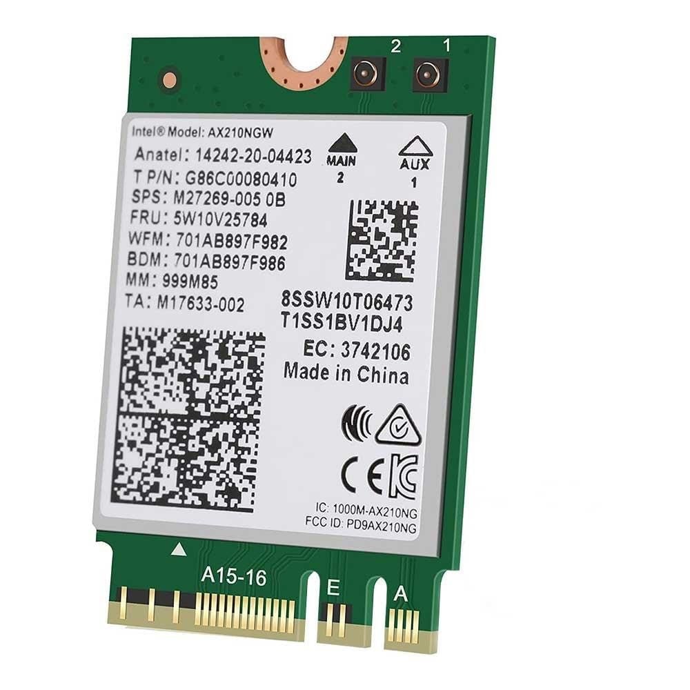 Intel AX210 Wi-Fi 6E 2x2 R2 + BT 5.3 / M.2 2230 / Without vPro Netværksadapter AX210.NGWG.NV / 999M85