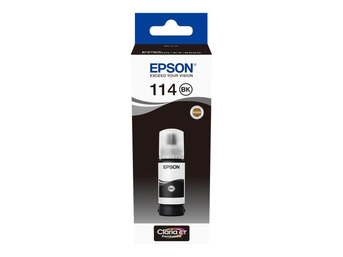 Epson 114 / C13T07A140 - EcoTank Ink - Refill 70 ml - Black Printerpatron Og Toner Sort