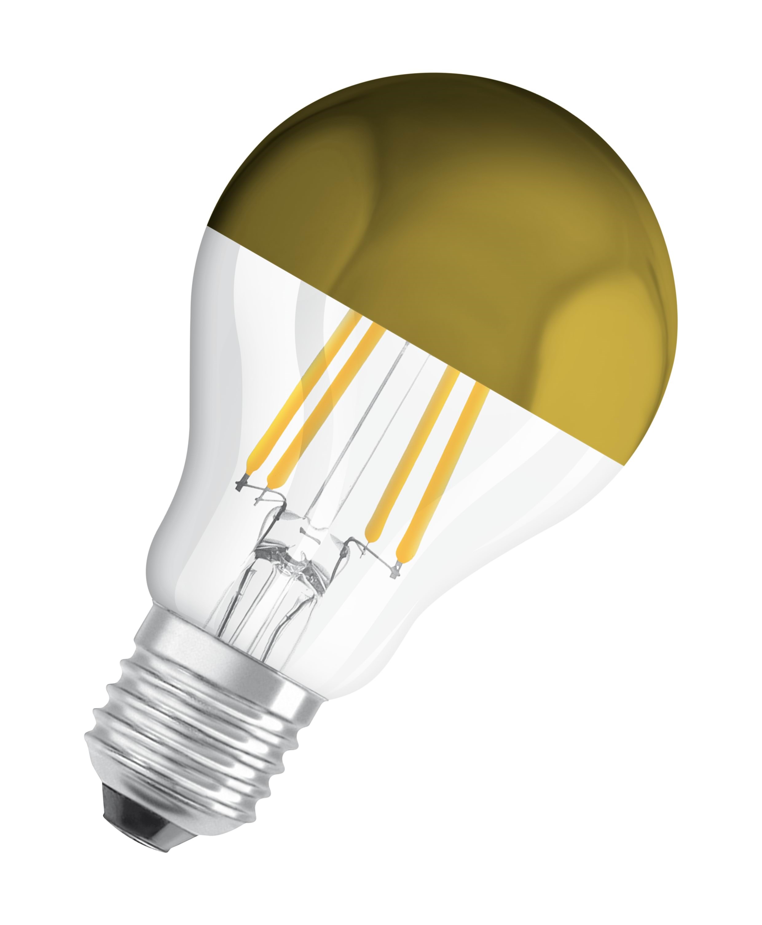 Osram LED pære Standard 4W/827 (37W) filament klar topforspejlet guld E27