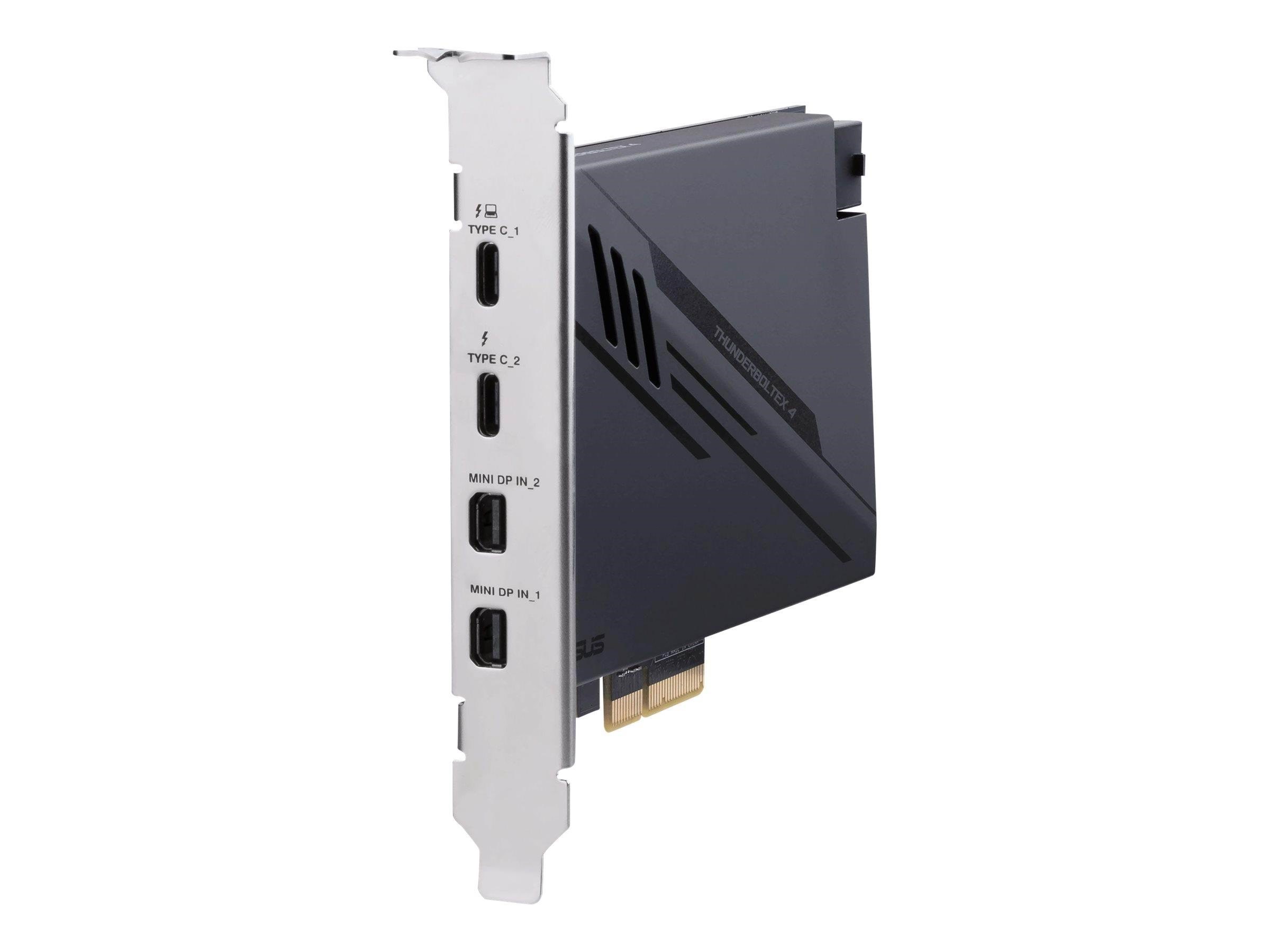 ASUS ThunderboltEX 4 expansion card dual Thunderbolt 4 (USB?C ) ports DisplayPort 1.4 PCIe 3.0 x4 interface