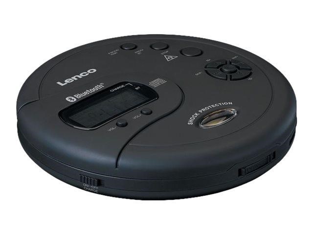 Lenco CD-300BK - Portable Bluetooth CD-MP3 player with antishock - Black