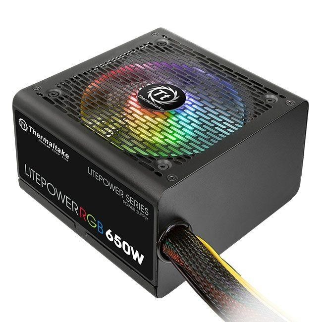 Thermaltake Litepower RGB 650W Strømforsyning - 650 Watt - 120 mm - ATX - 80 Plus