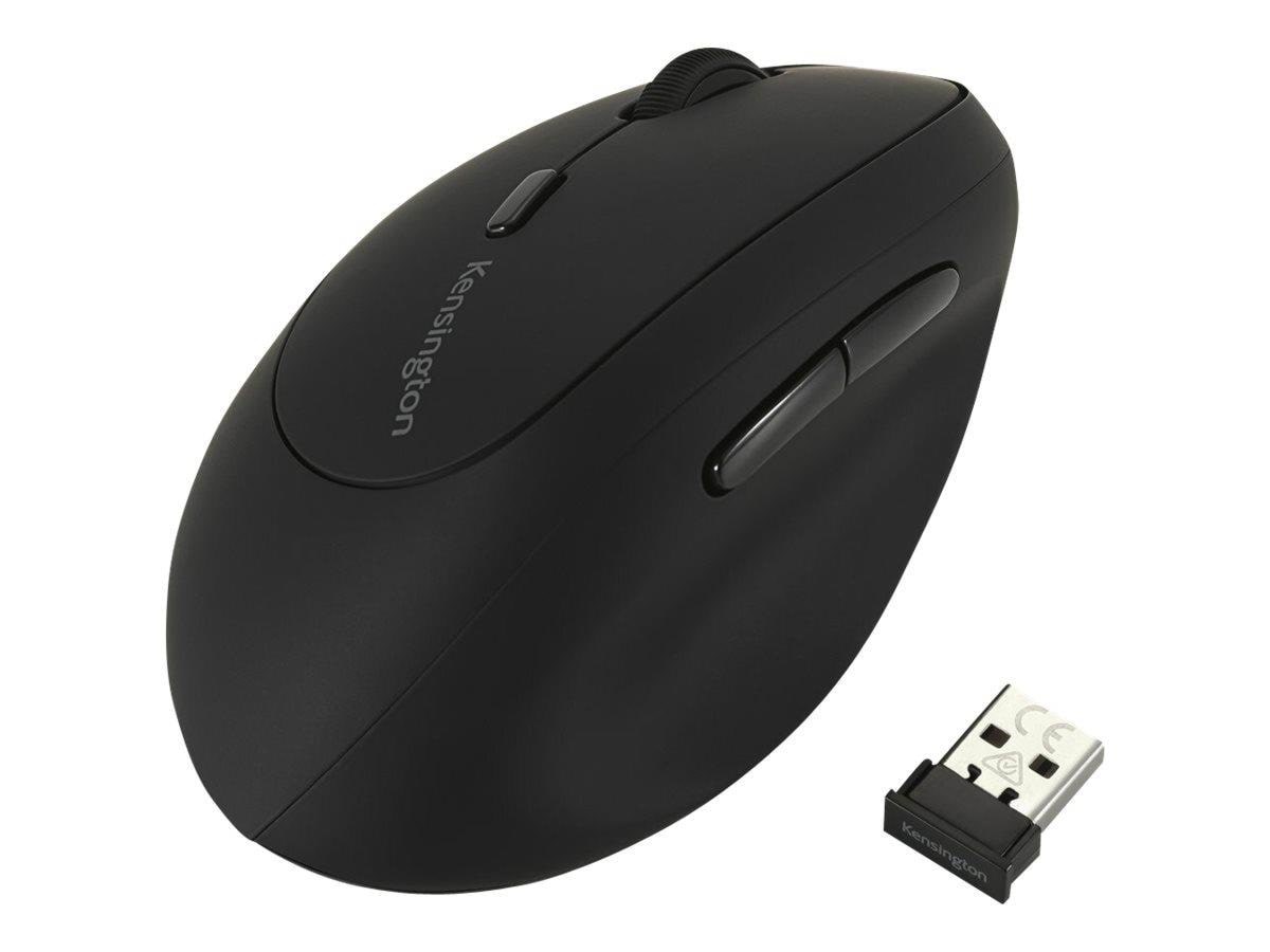 Kensington Pro Fit venstrehåndet Ergo trådløs mus - Vertical mouse - 6 knapper - Sort