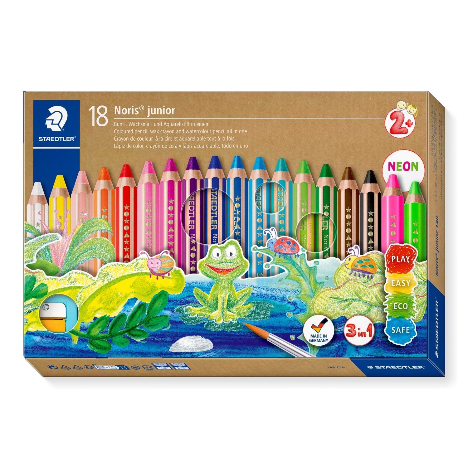 Staedtler Noris Junior 18 stk. ass. 100% PEFC Tegneværktøj Farvet blyant 140 C18