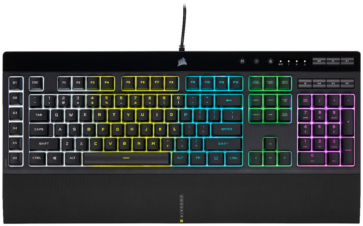 Corsair K55 RGB PRO - Gaming Tastatur - Nordisk - Sort Tastatur CH-9226765-ND