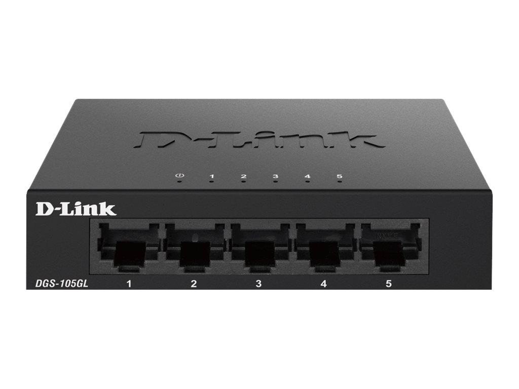 D-Link DGS-105GL 5 Port Gigabit Metal Unmanaged Desktop Switch Switch