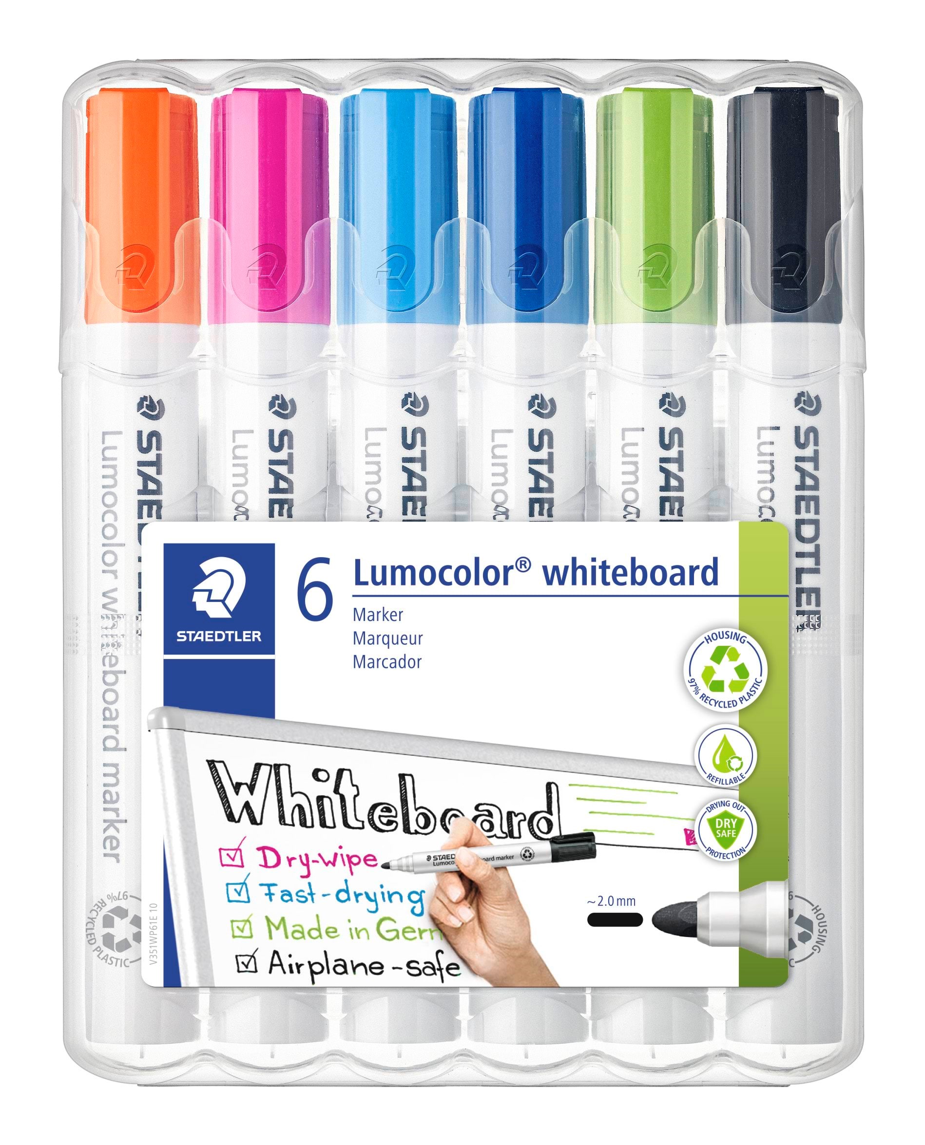 Staedtler Lumocolor WB-marker 2mm 6 ass./boks Konference Præsentation Assorteret 351 WP6 03