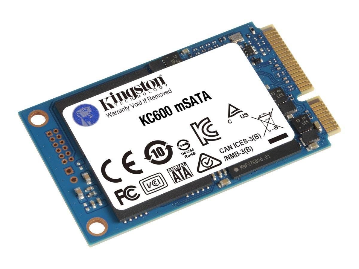 Kingston KC600 SSD - 256GB - SATA-600 - mSATA Ssd Harddisk Blå SKC600MS/256G