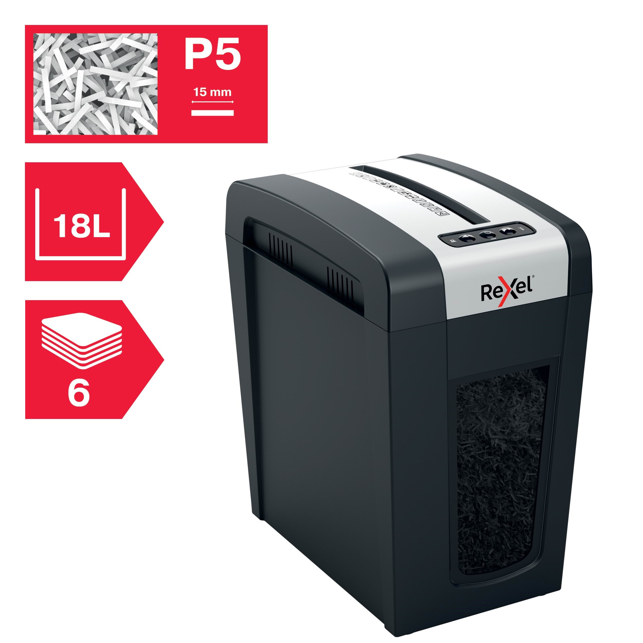 Rexel Makulator Secure MC6-SL Whisper-Shred mikromakulering 2x15mm P5