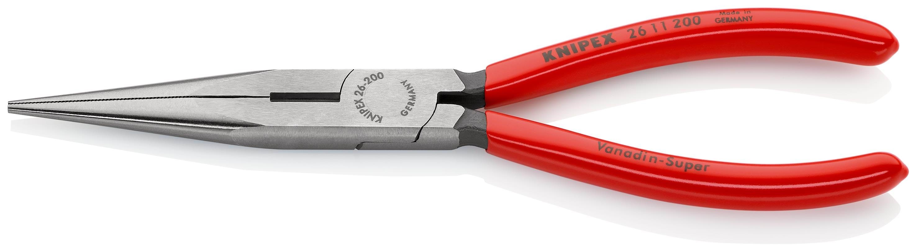KNIPEX Fladrundtang med skær sort atramenteret 200 mm, 26 11 200 Værktøj