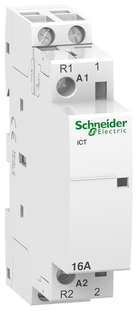 Schneider Electric Acti9 kontaktor ict 16a 1no+1nc 230v 18 mm Komponent Til Tavle Og Kasse A9C22715