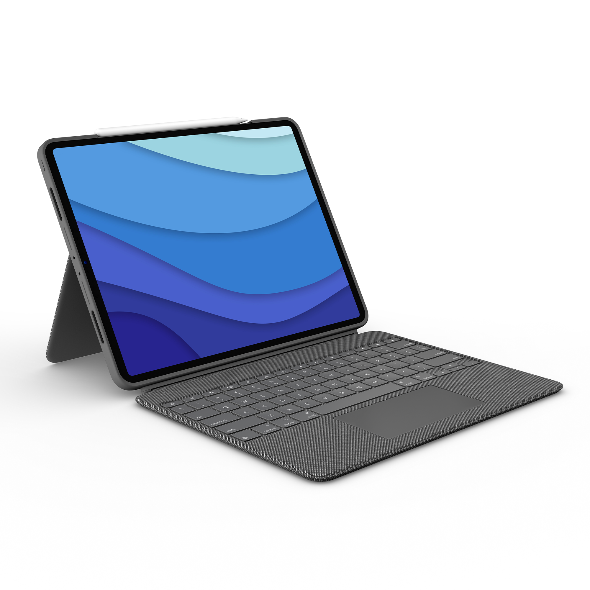 Logitech Combo Touch with keyboard for iPad Pro 12.9'' - Tastatur & Folio sæt - Nordisk - Grå Tastatur 920-010213
