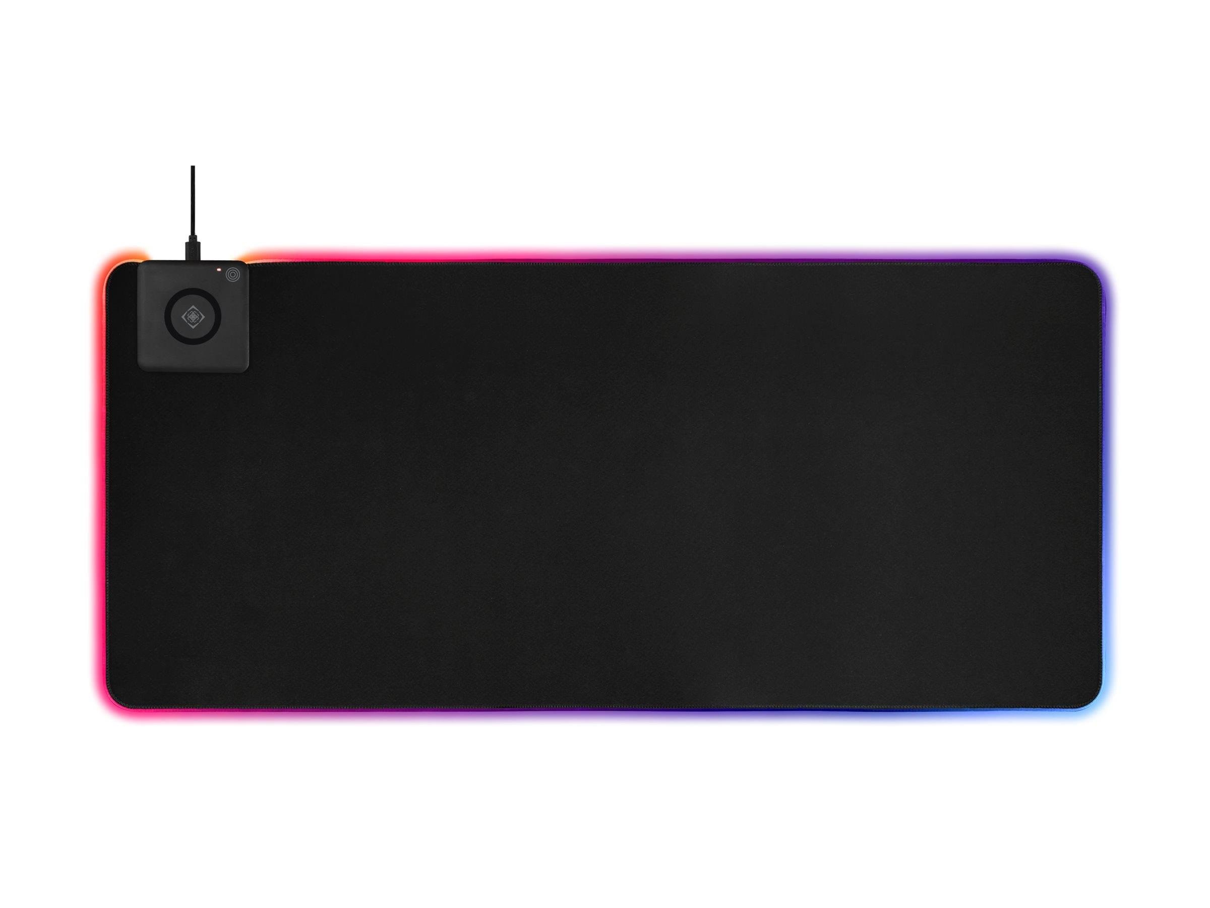 Deltaco GAMING XL RGB-Musemåtte med integreret Qi-Trådløs Opladning Musemåtte GAM-092